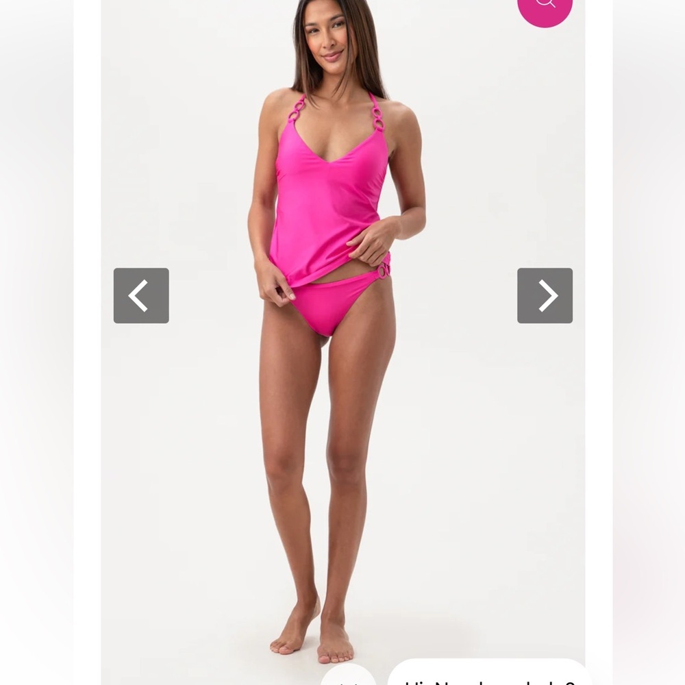 TRINA TURK WOMEN'S MONACO RING HALTER TANKINI‎ SWIM TOP - Picture 4 of 12